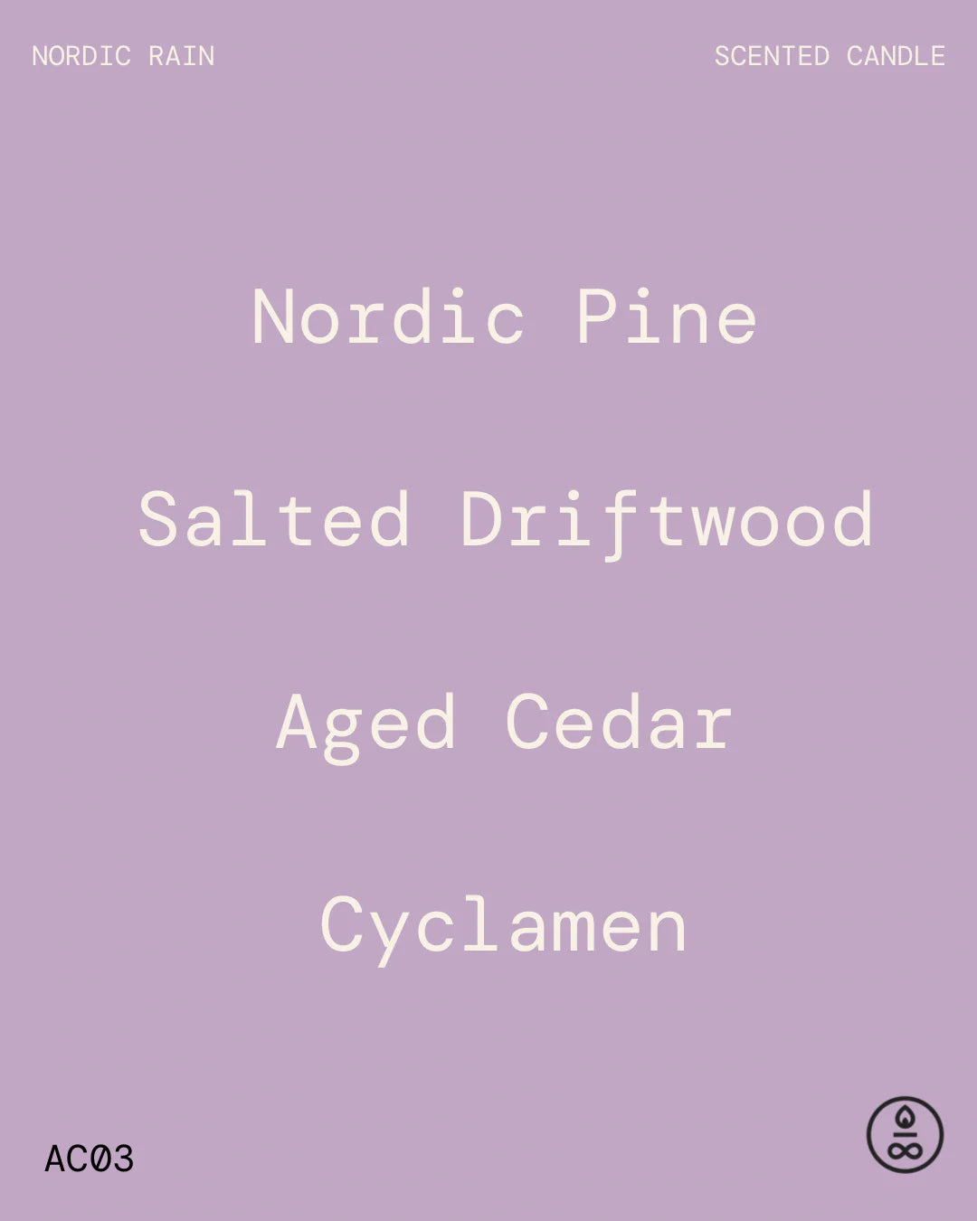 AetherCo: Nordic Rain 160g Candle
