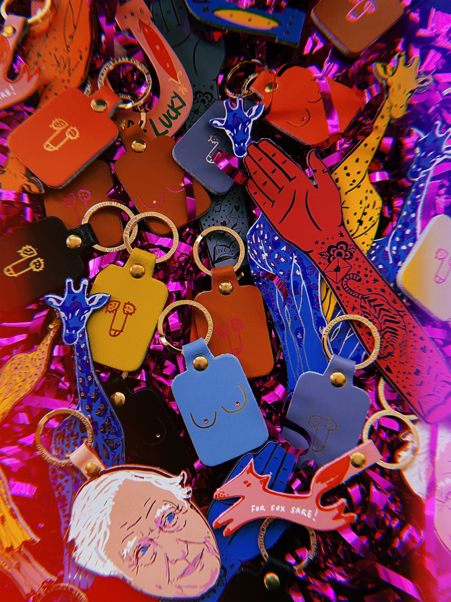 LEATHER KEYRINGS & BOOKMARKS