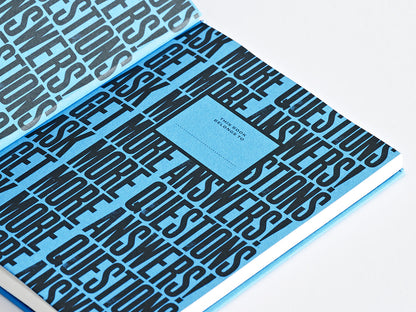 'GET MORE ANSWERS!' A5 LINED ANTHONY BURRILL JOURNAL
