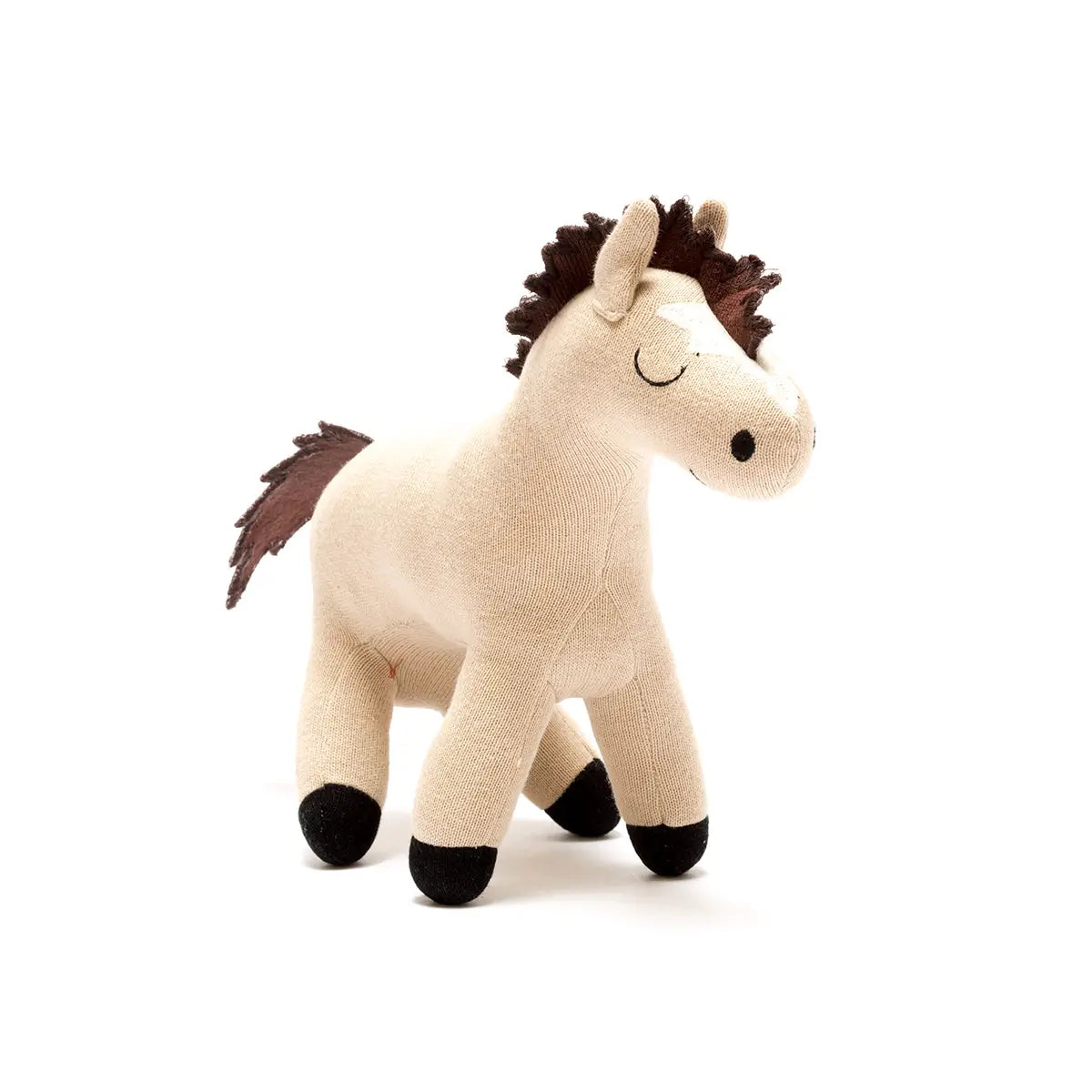 Knitted Organic Cotton Horse Plush Toy