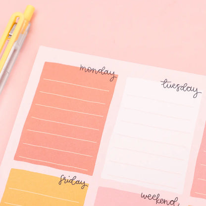 A5 COLOURFUL WEEKLY PLANNER