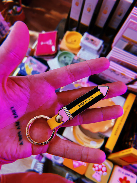 STAY SHARP KEYRING