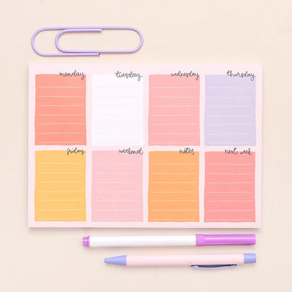 A5 COLOURFUL WEEKLY PLANNER