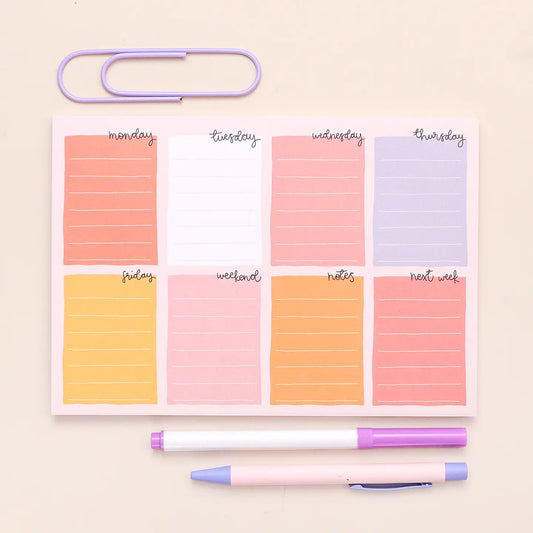A5 COLOURFUL WEEKLY PLANNER