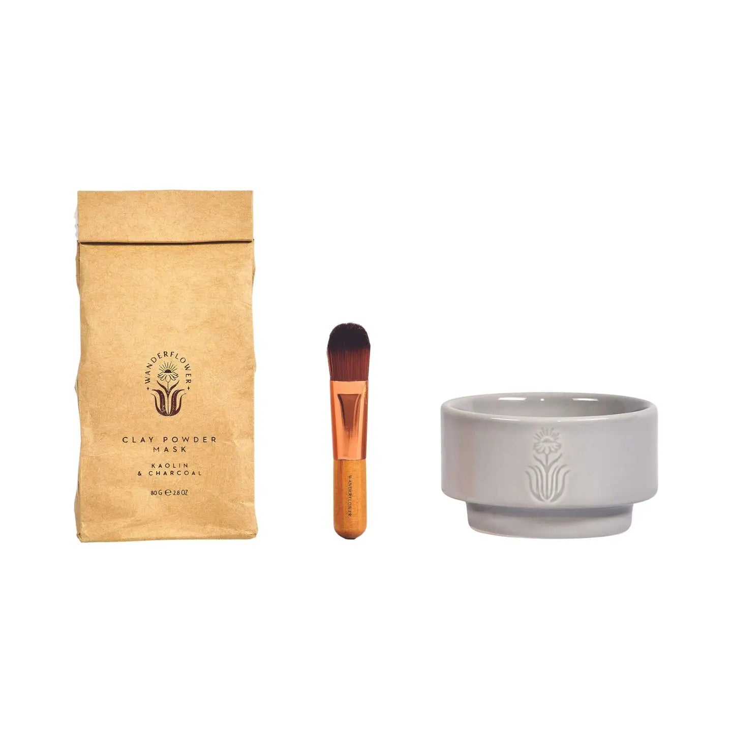 Purifying Clay Face Mask Kit - Kaolin & Charcoal