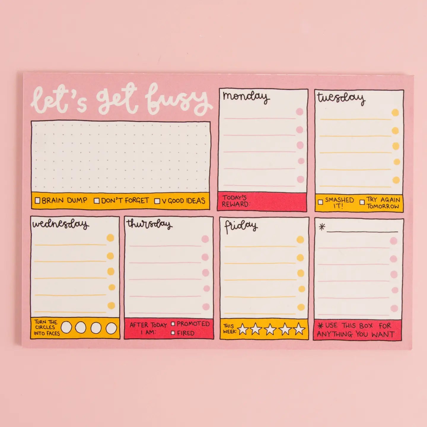 A5 LET'S GET BUSY WEEKLY PLANNER