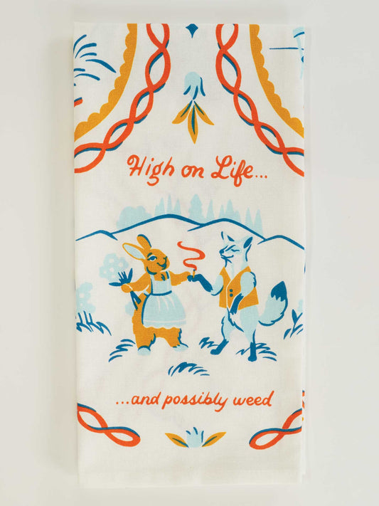 HIGH ON WEED DISH TOWEL