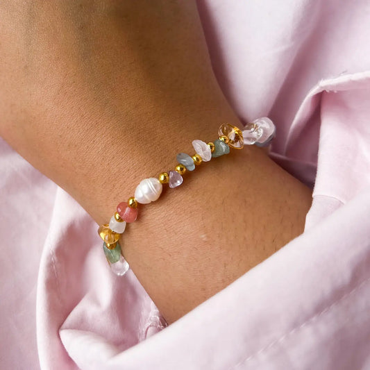 Mixed Crystal Beaded Bracelet