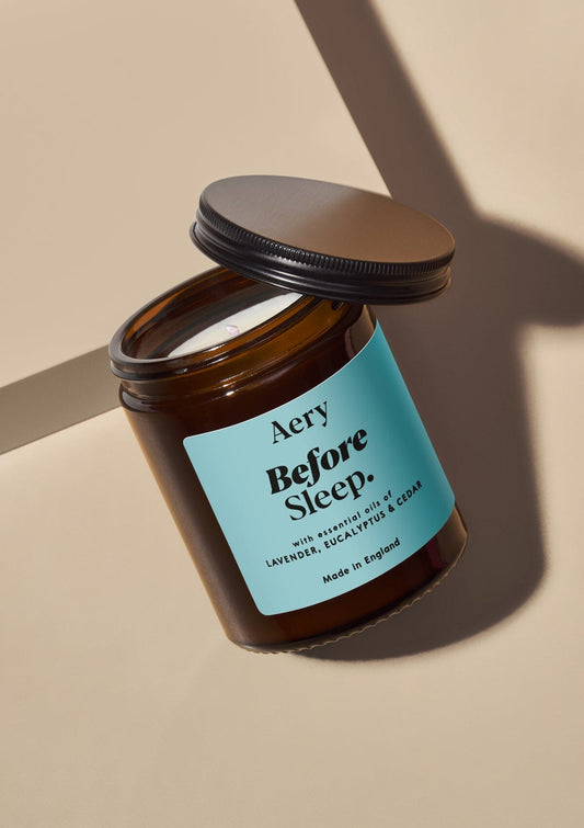 BEFORE SLEEP SCENTED JAR CANDLE - LAVENDER, EUCALYPTUS & CEDAR