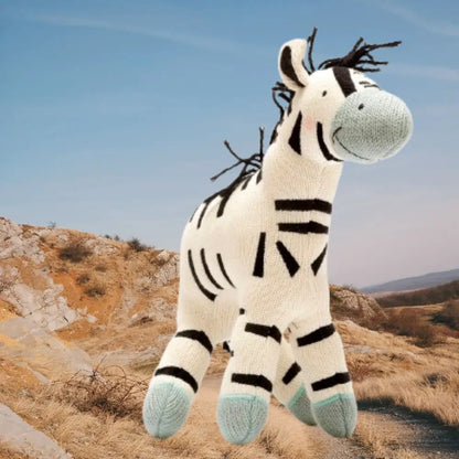 Large Organic Zebra Plush Toy