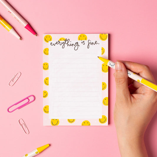 A6 'EVERYTHING IS FINE' NOTEPAD