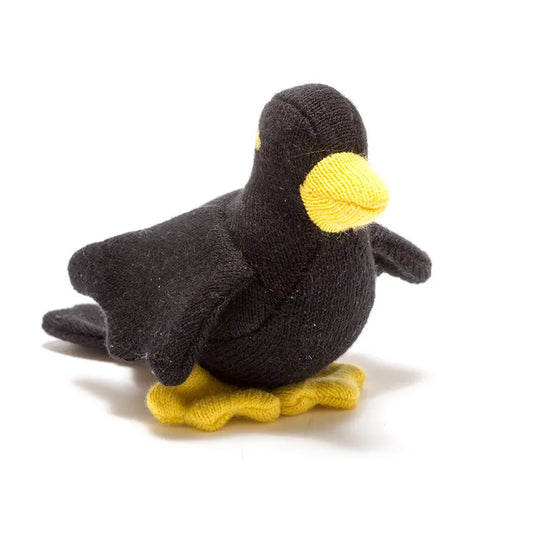 Knitted Cotton Blackbird Plush Toy