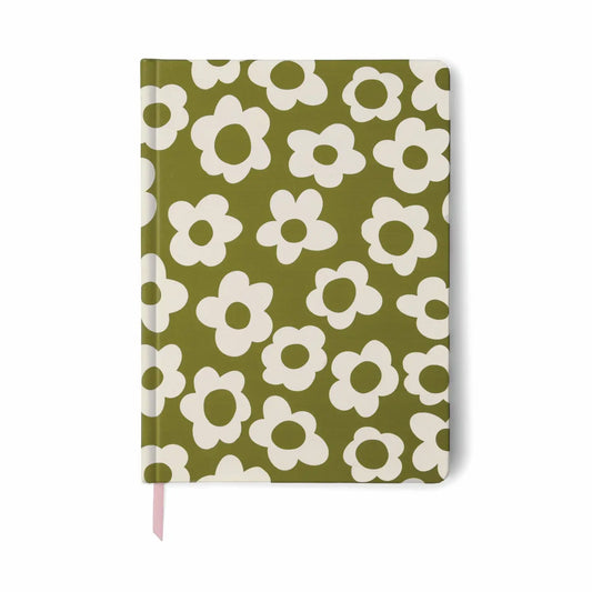 JUMBO Soft Touch Journal - Olive Floral