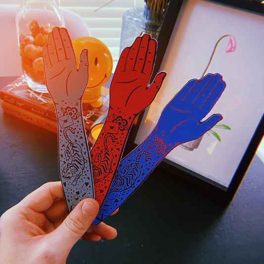 TATTOOED ARM BOOKMARK